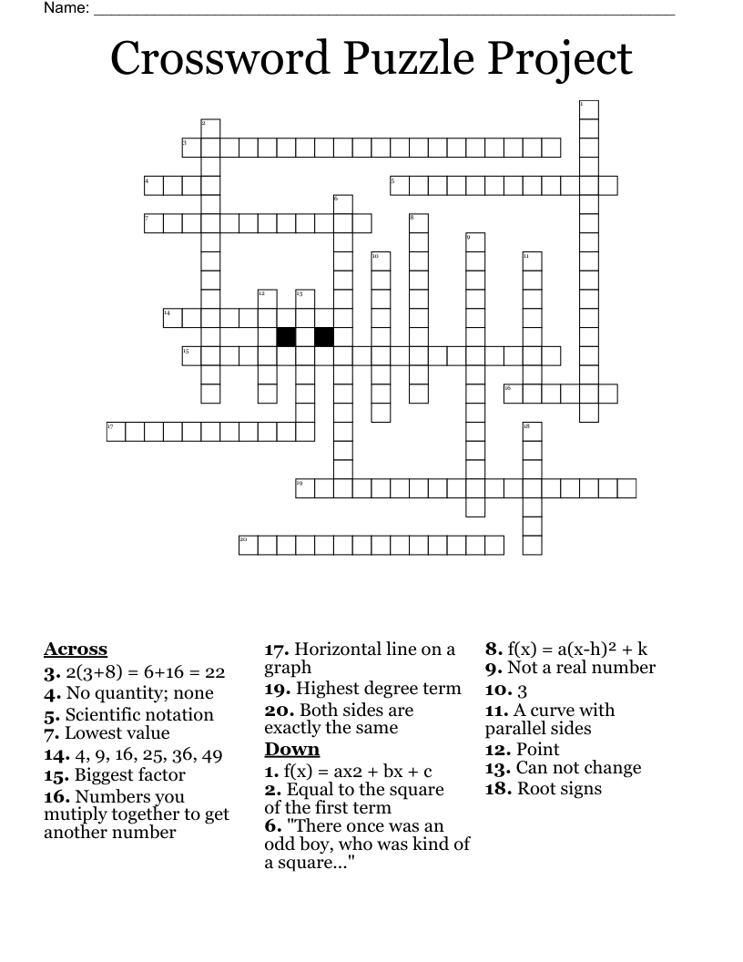 Crossword Puzzle Project