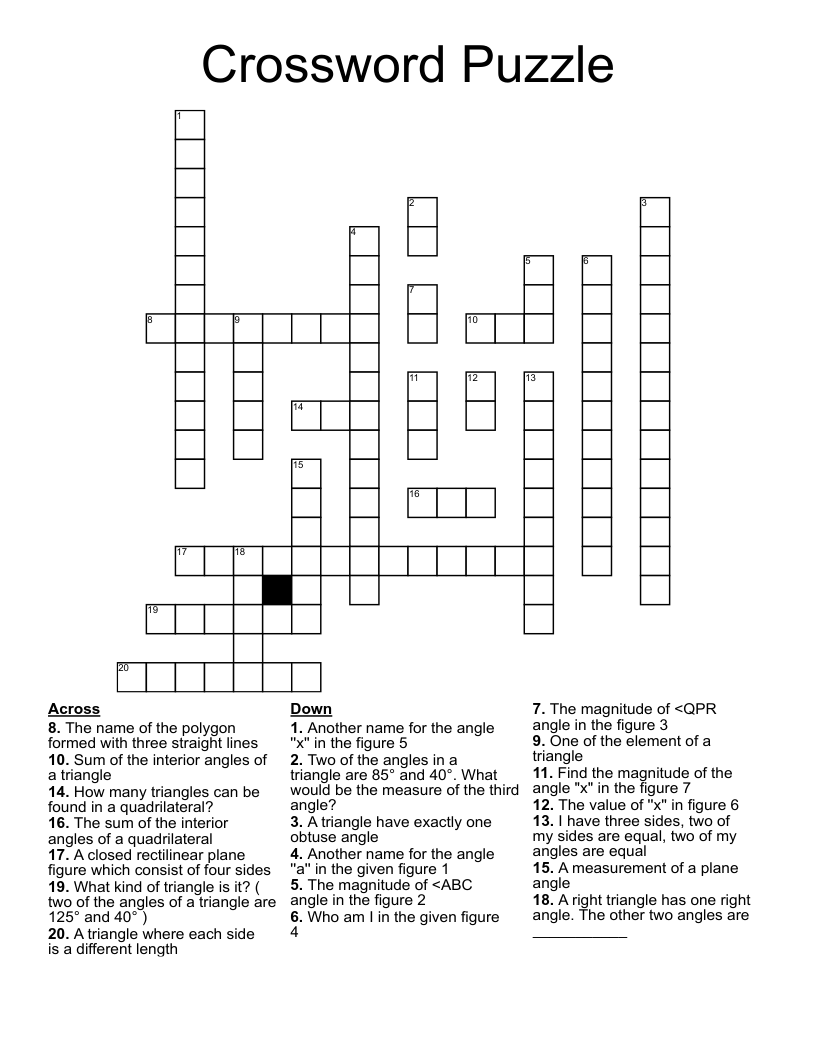 Crossword Puzzle 
