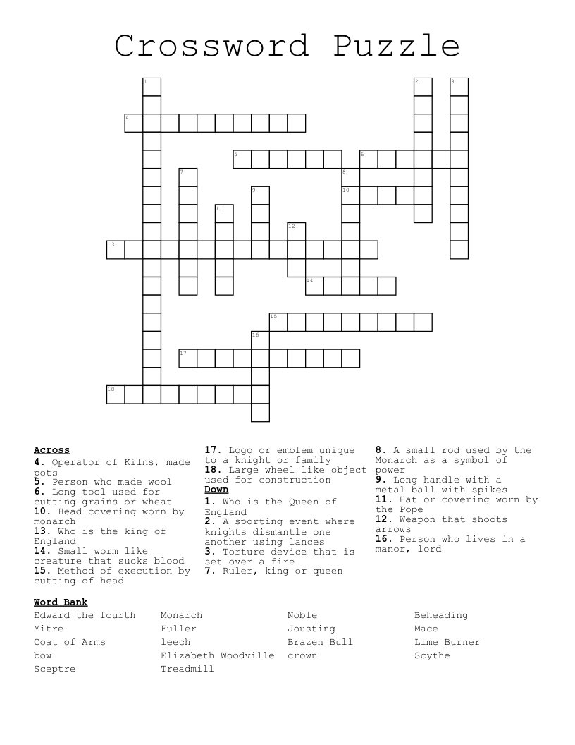Crossword Puzzle 