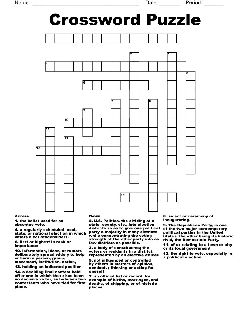 Crossword Puzzle 
