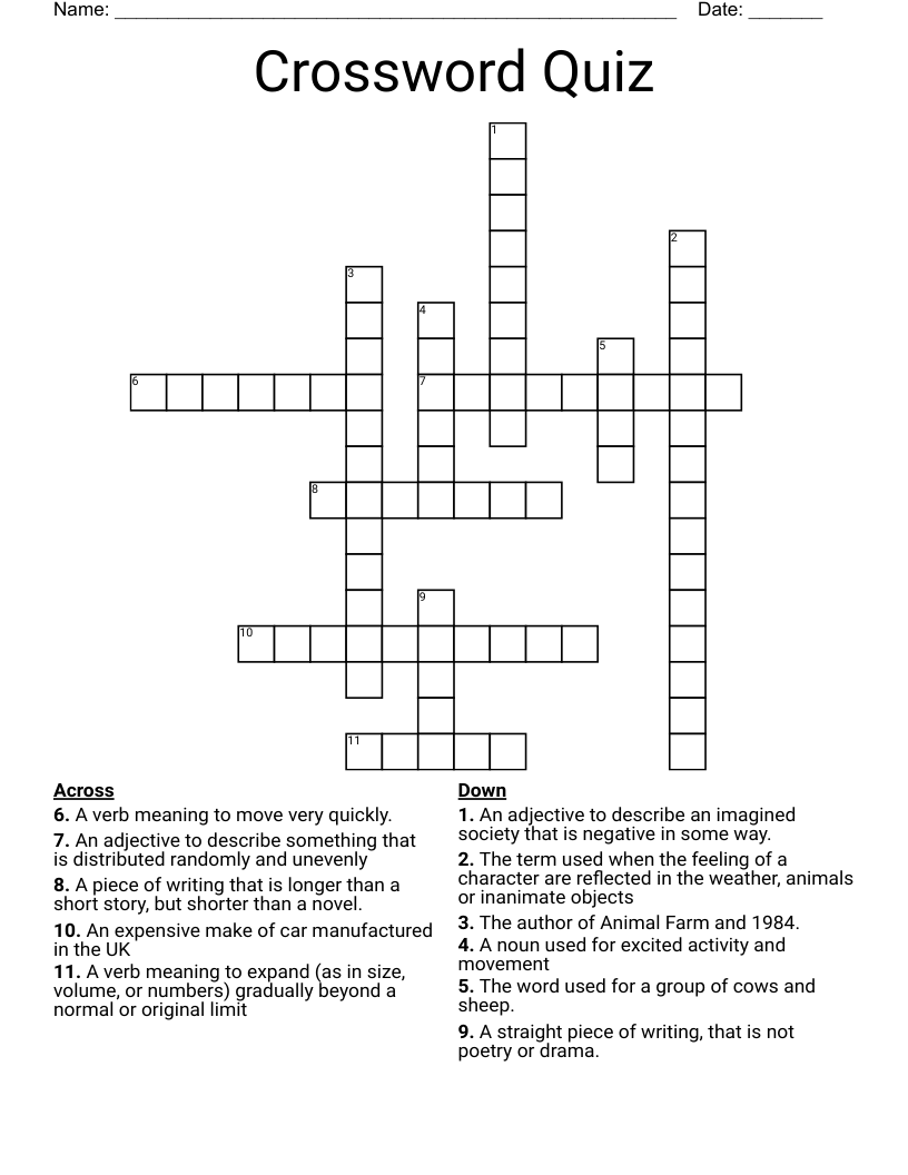 Crossword Quiz