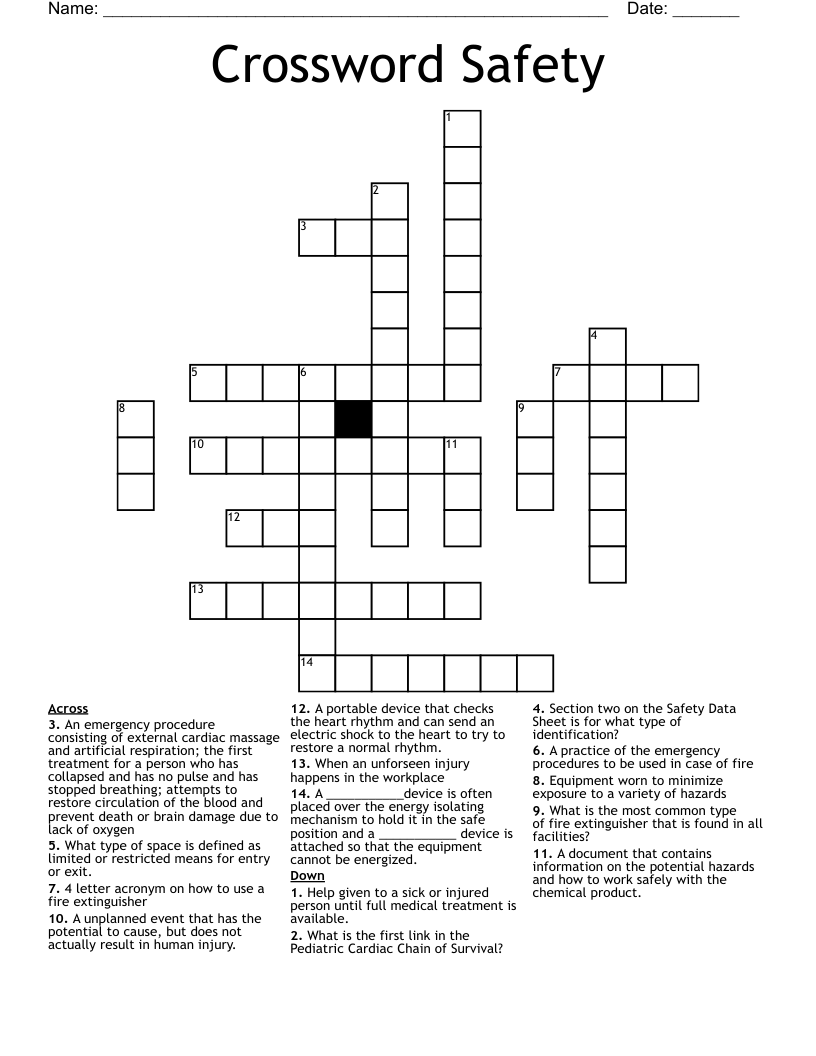 Crossword Safety