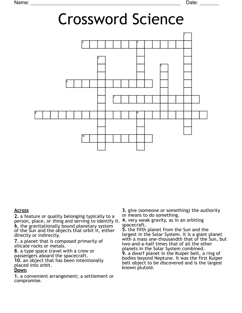 Crossword Science