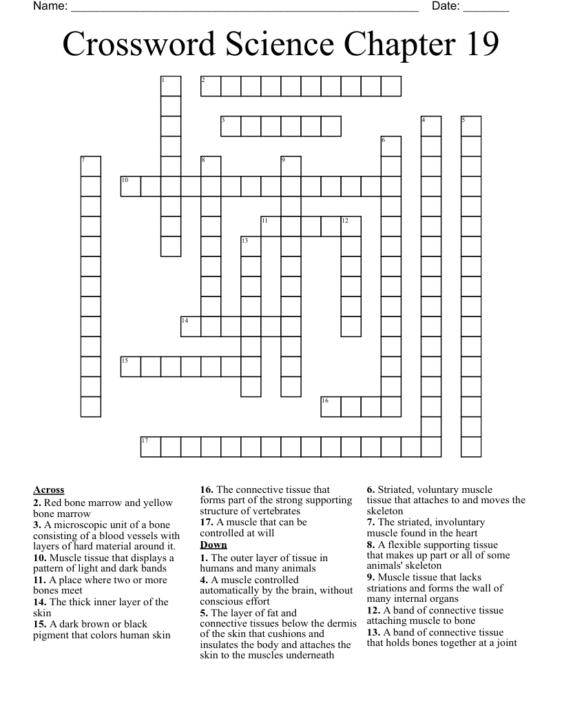 Crossword Science Chapter 19