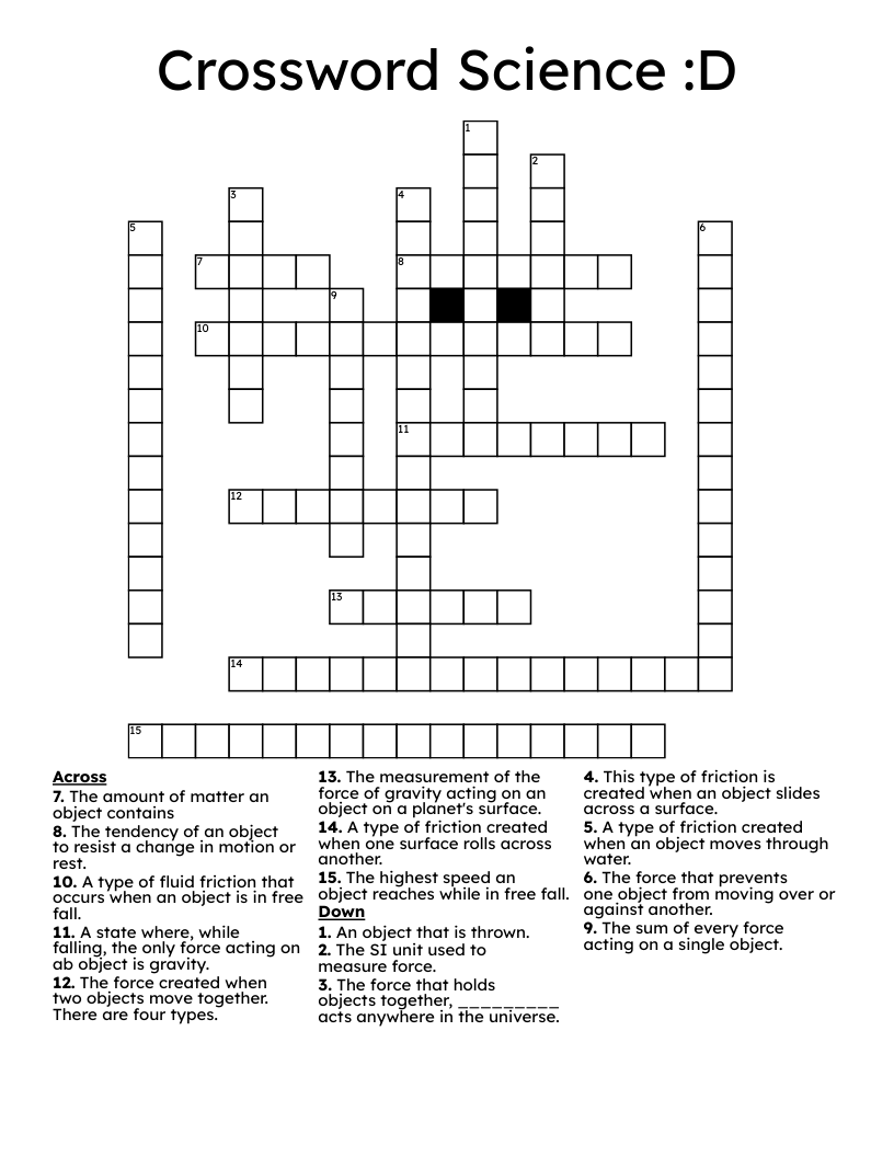 Crossword Science :D