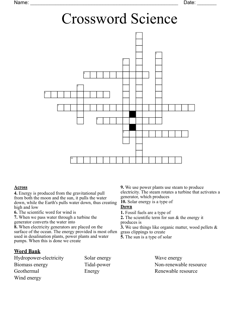 Crossword Science 