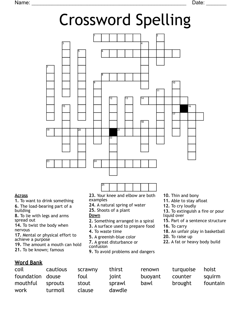 Crossword Spelling