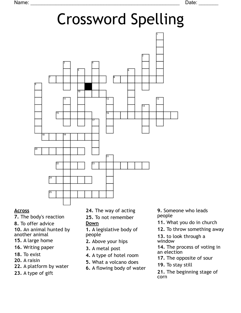 Crossword Spelling