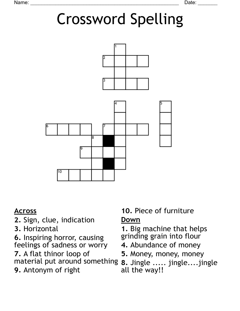 Crossword Spelling