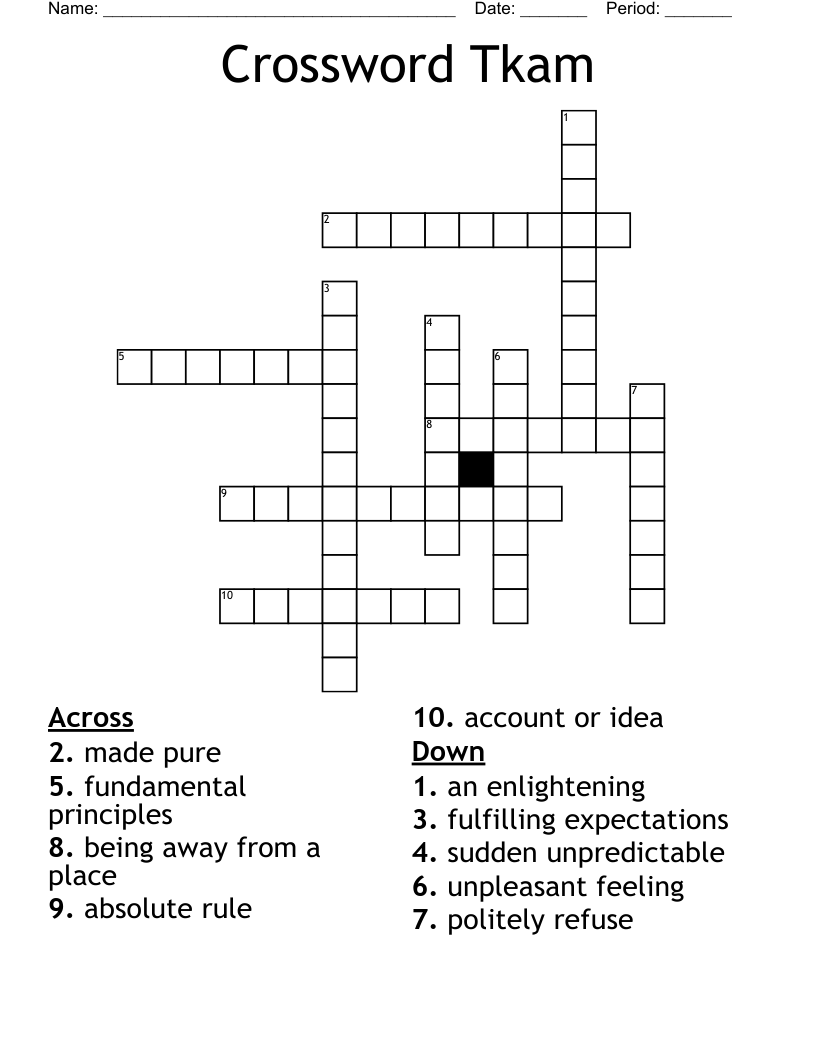 Crossword Tkam