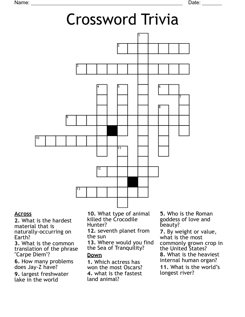 Crossword Trivia