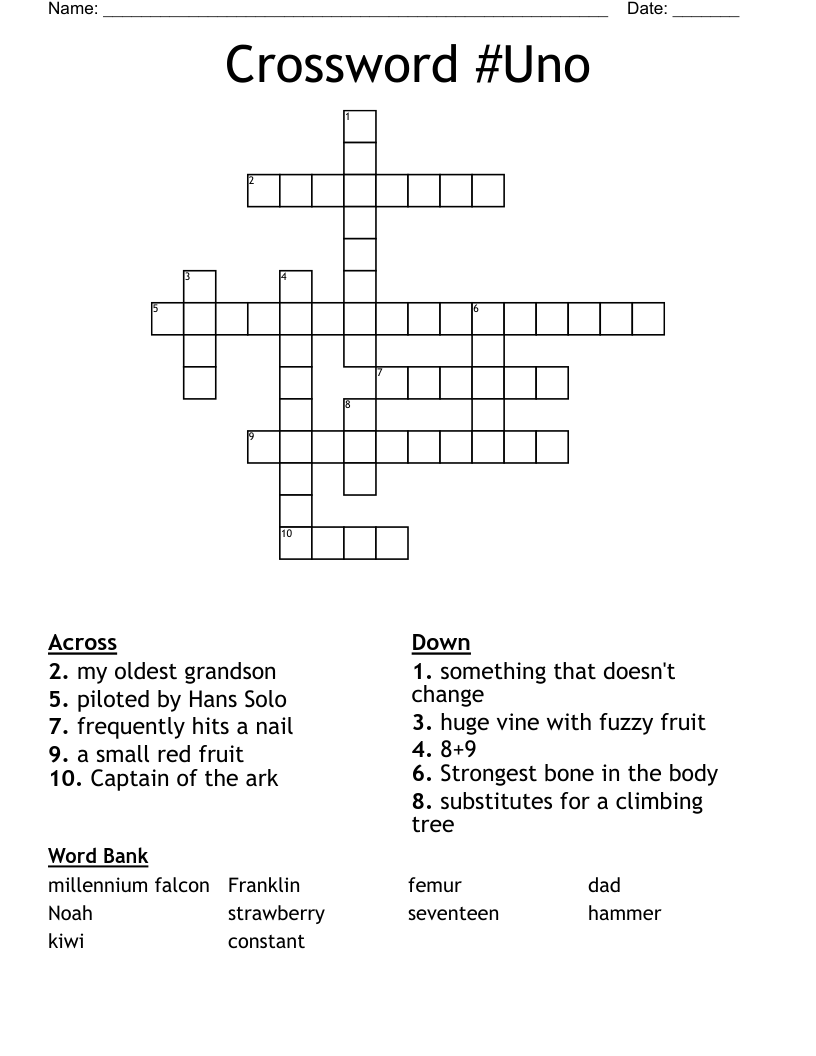 Crossword #Uno