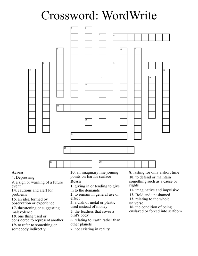 Crossword: WordWrite