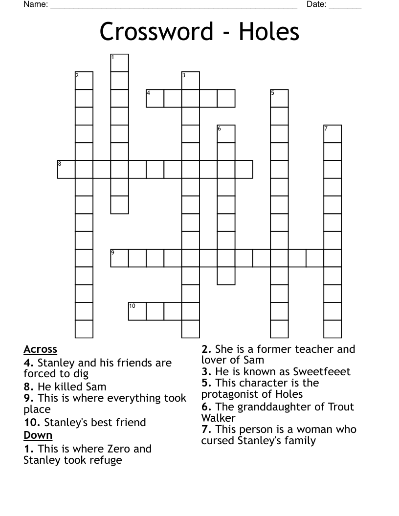 Crossword - Holes
