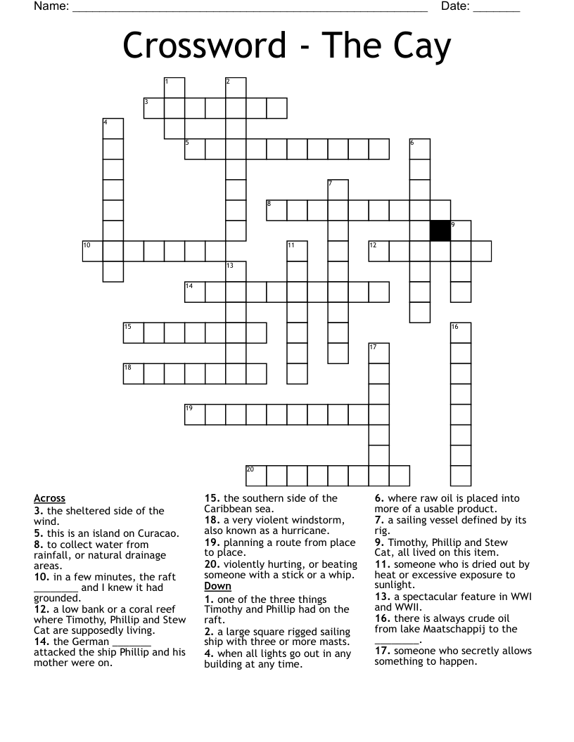 Crossword - The Cay