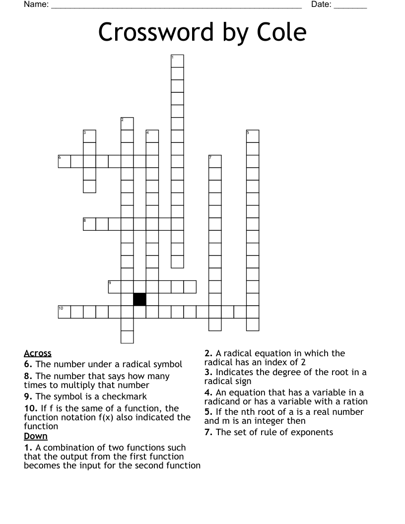 Crossword by Cole