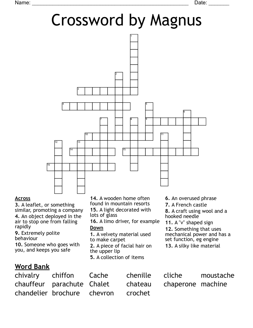 Crossword by Magnus