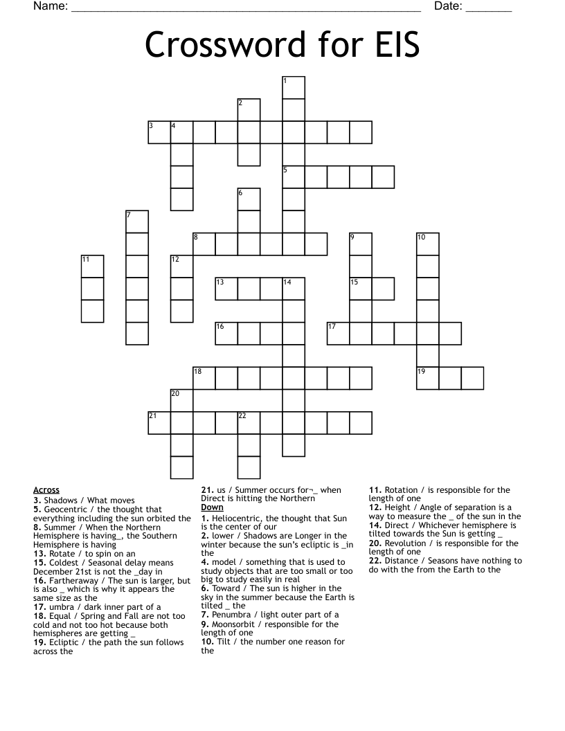 Crossword for EIS