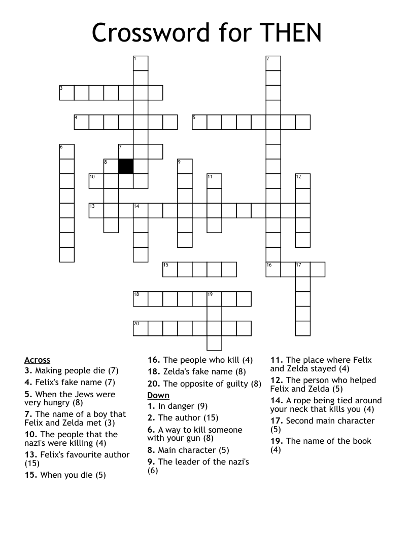 Crossword for THEN