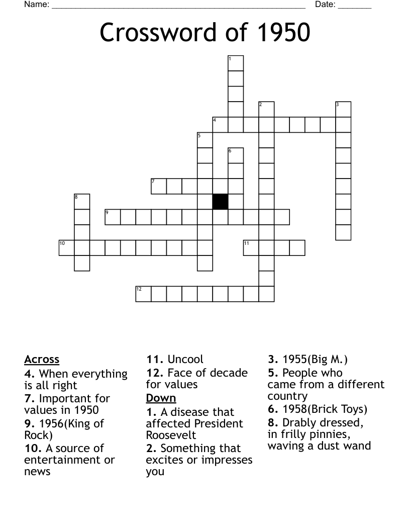 Crossword of 1950