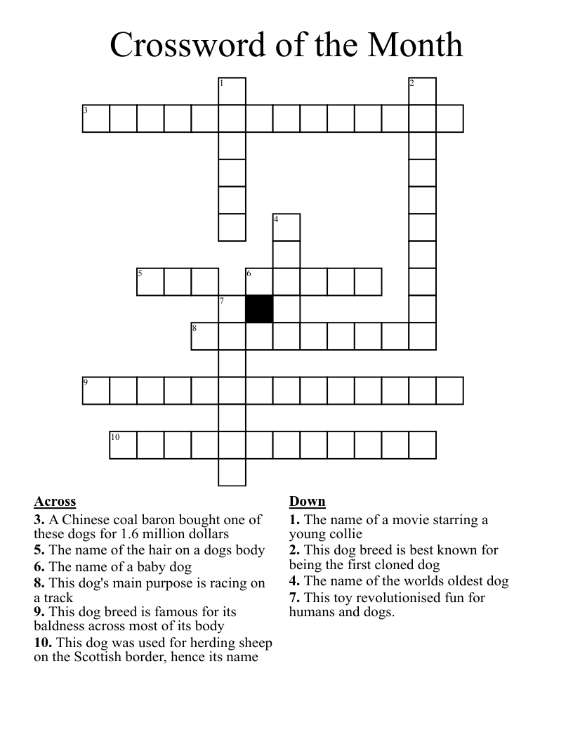 Crossword of the Month