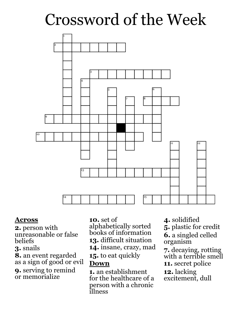 Crossword of the Week