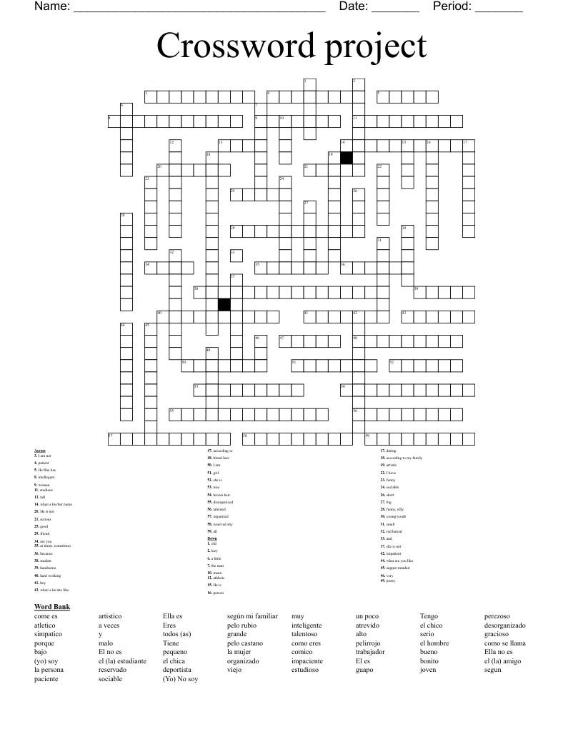 Crossword project