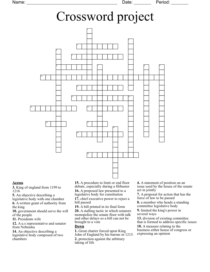 Crossword project 