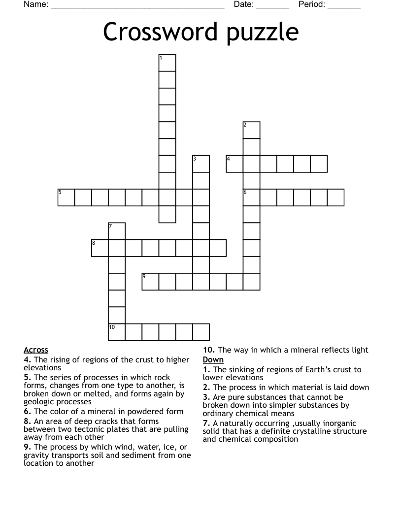 Crossword puzzle 