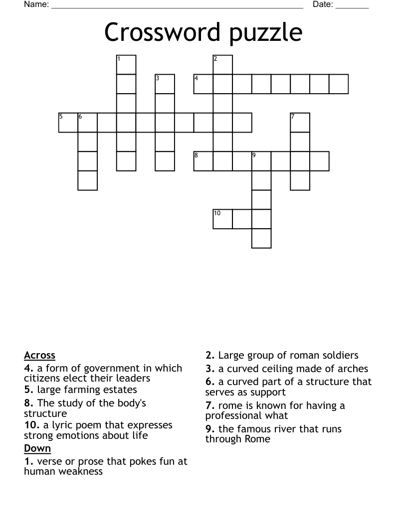Crossword puzzle 