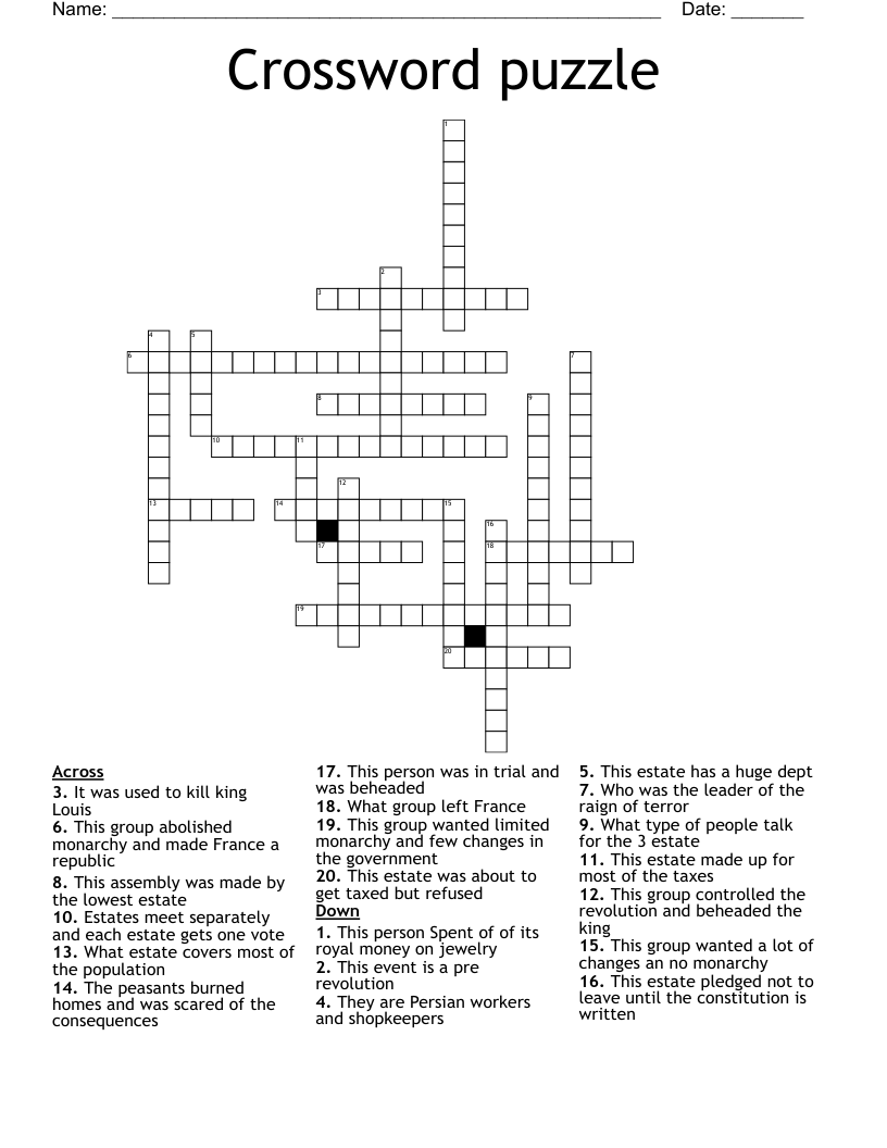 Crossword puzzle 