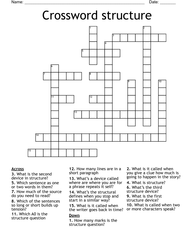 Crossword structure 