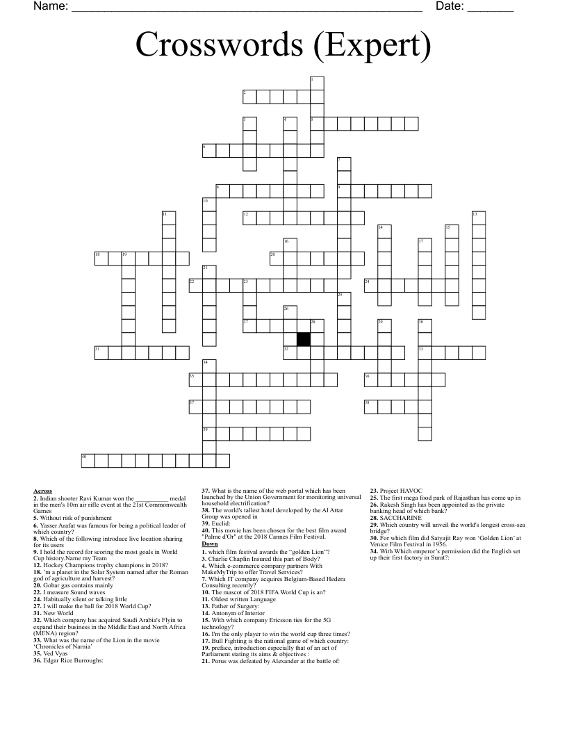 Crosswords (Expert)