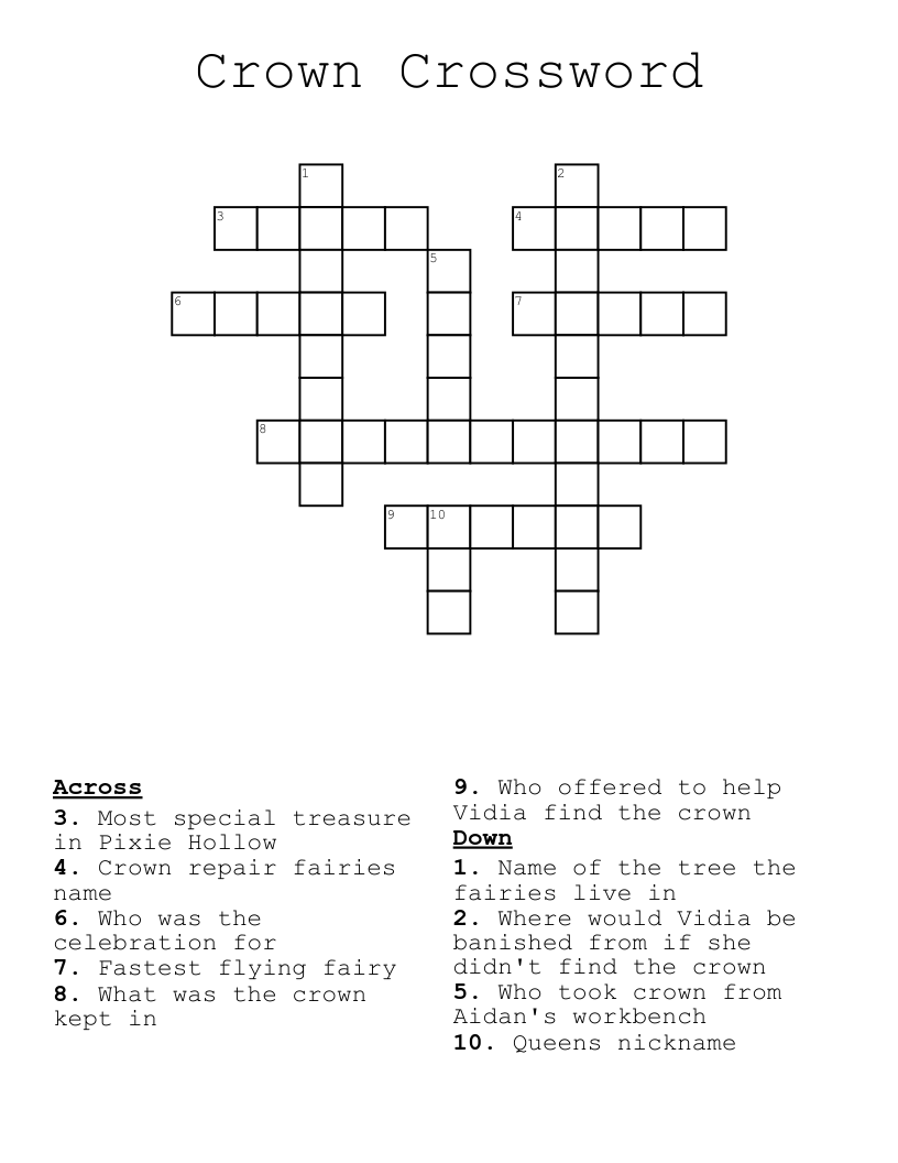 Crown Crossword