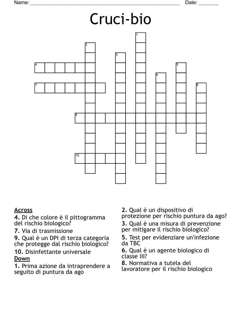 Cruci-bio Crossword