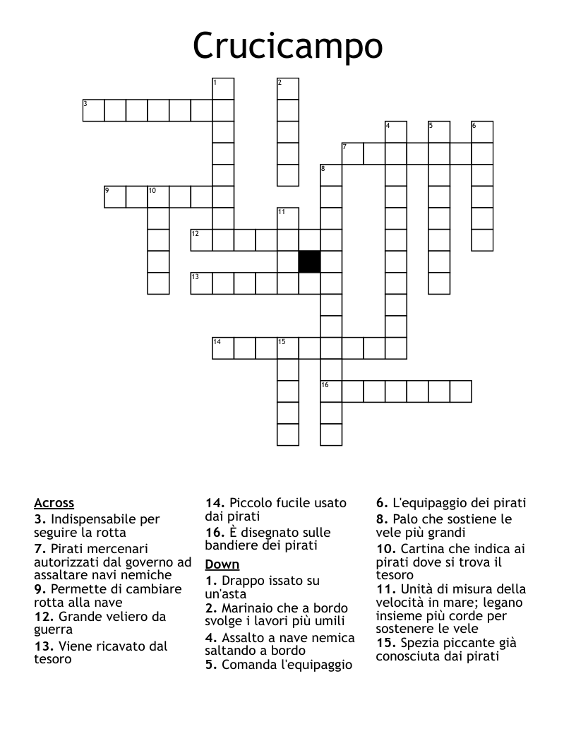 Crucicampo Crossword