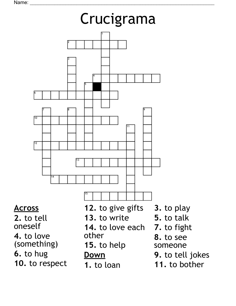 Crucigrama Crossword