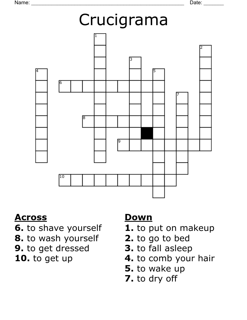 Crucigrama Crossword