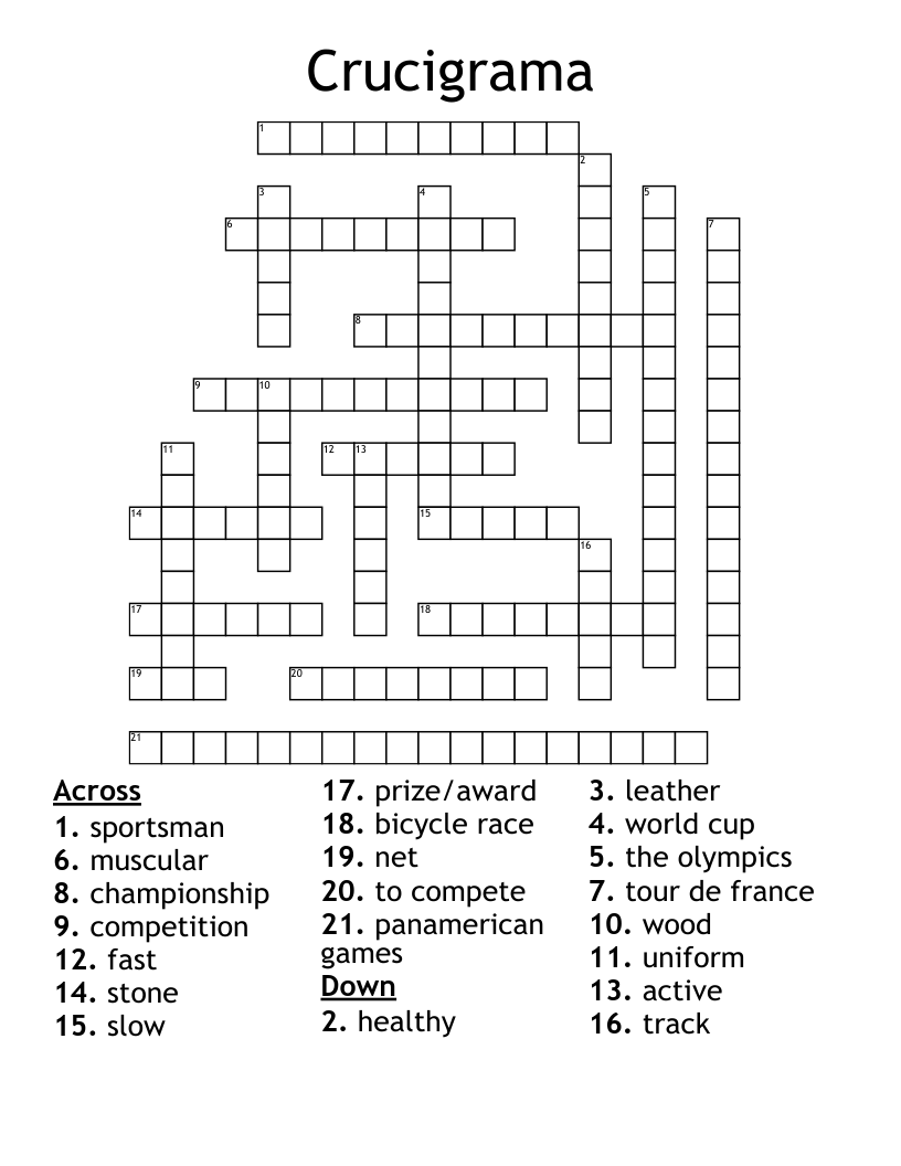 Crucigrama Crossword