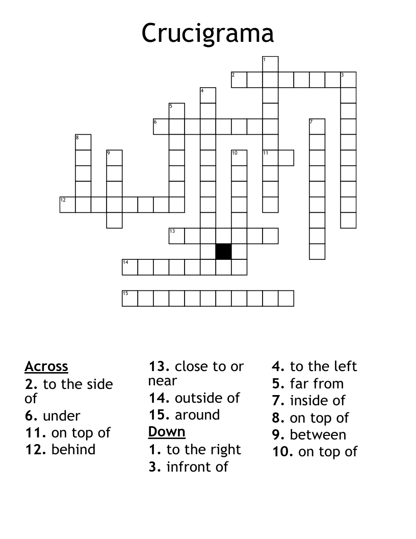 Crucigrama Crossword