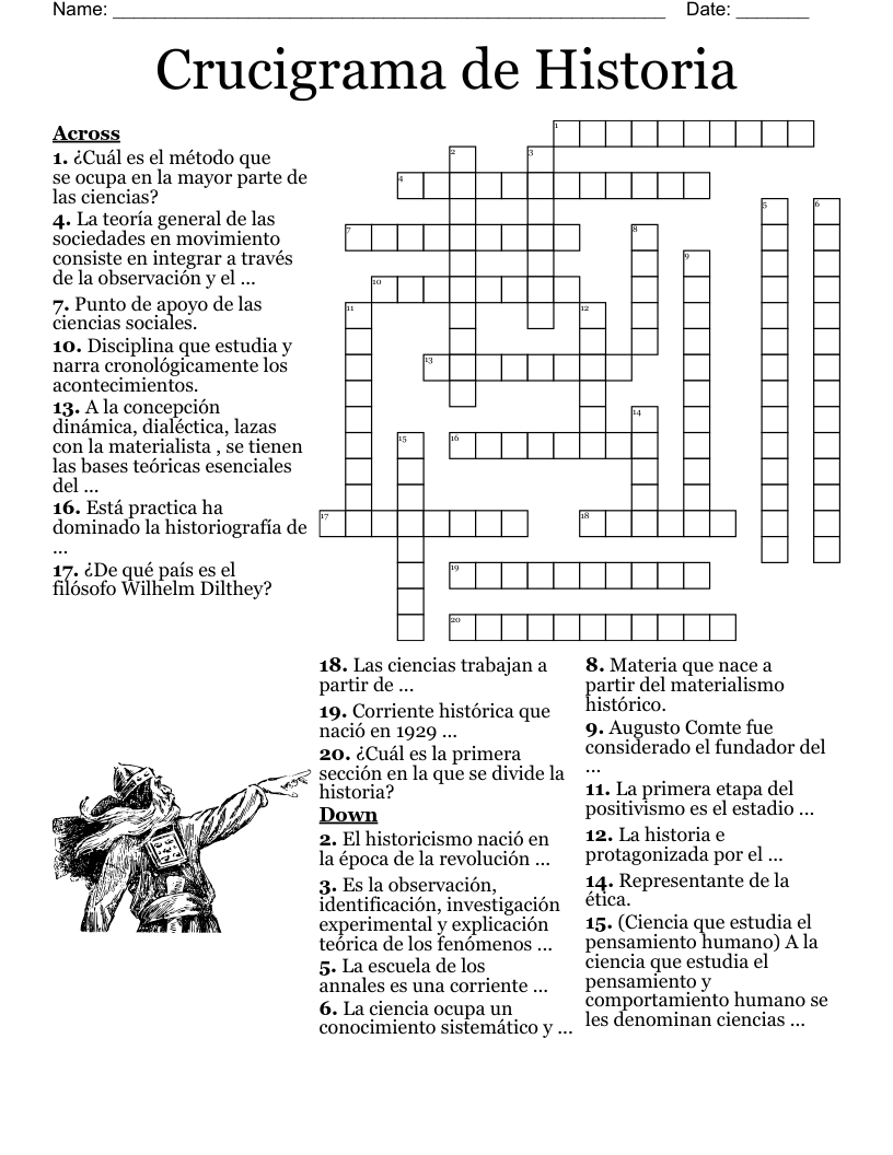 Crucigrama de Historia  Crossword