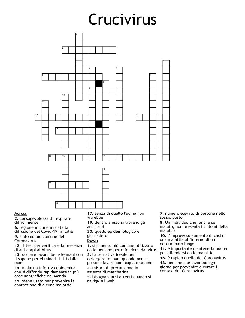 Crucivirus Crossword
