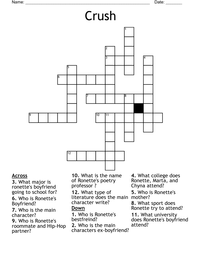 Crush Crossword