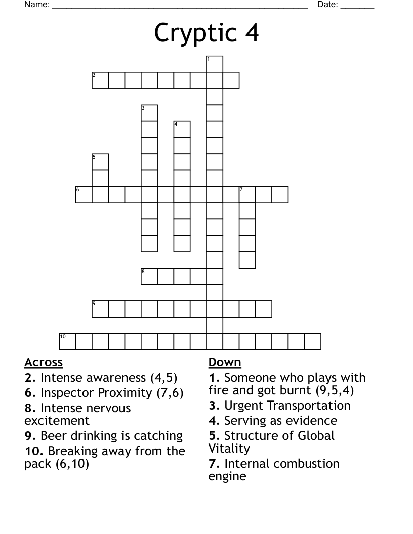 Cryptic 4 Crossword