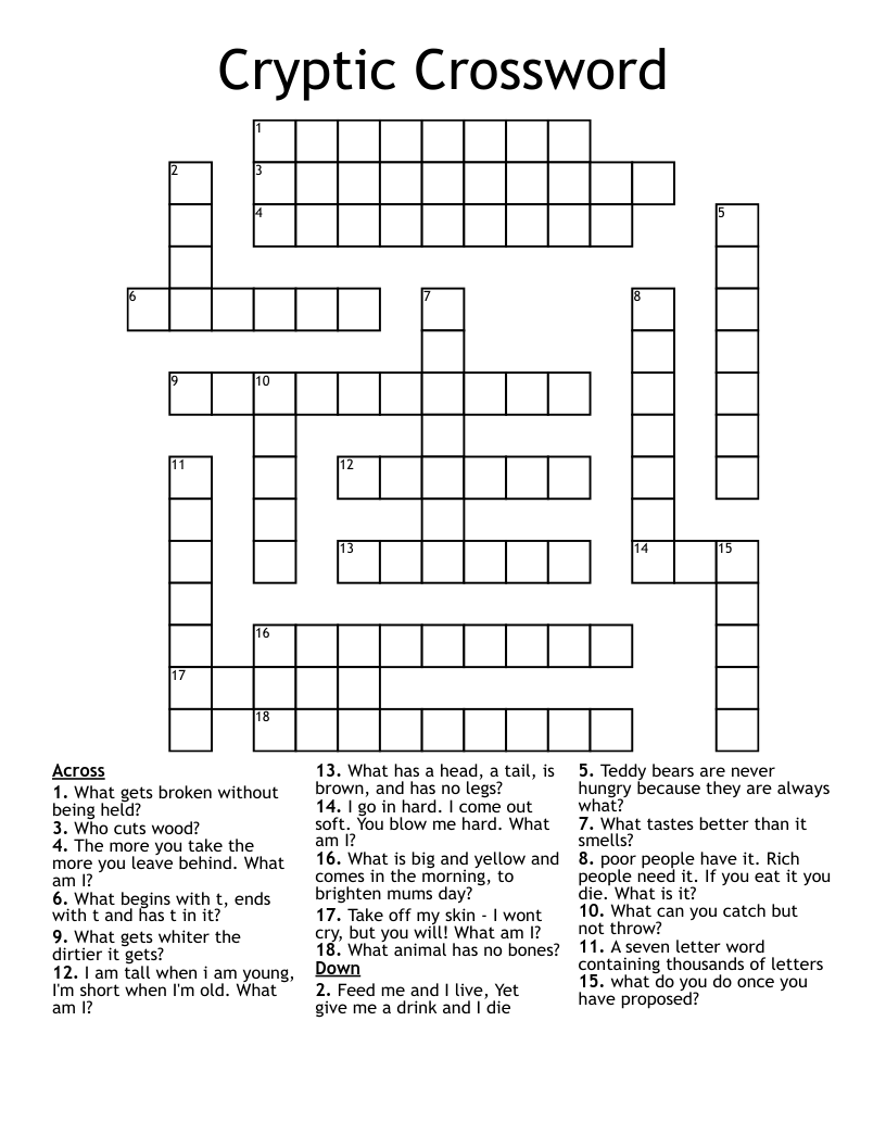 Cryptic  Crossword