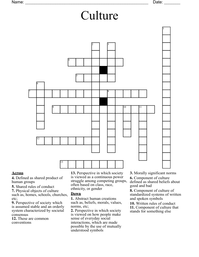 Culture Crossword