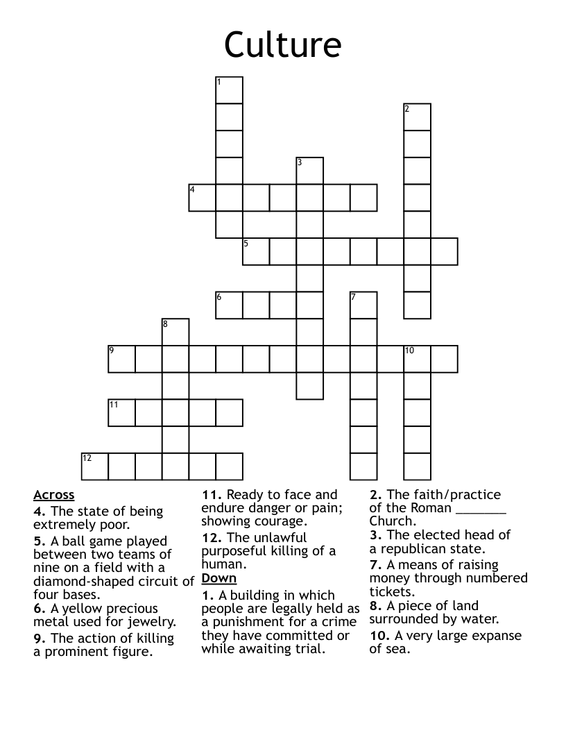 Culture Crossword
