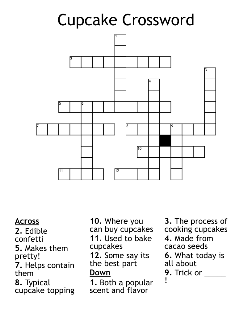 Cupcake Crossword
