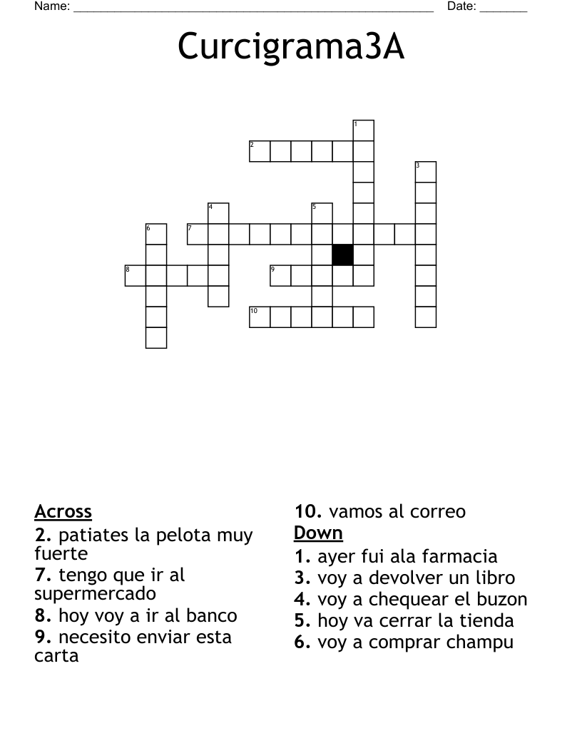 Curcigrama3A Crossword