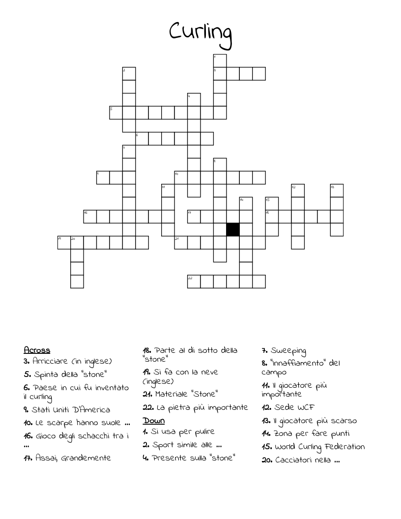 Curling Crossword